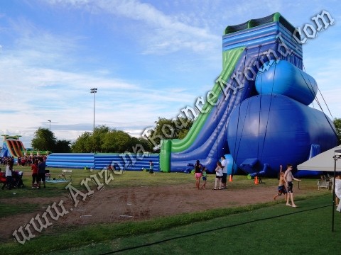 Giant inflatable water slides